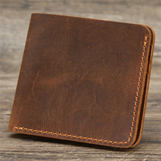 Simple stylish men's wallet handmade from genuine leather