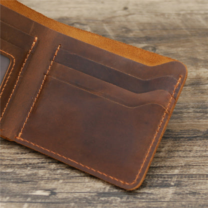 Simple stylish men's wallet handmade from genuine leather