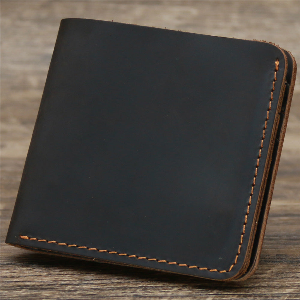 Simple stylish men's wallet handmade from genuine leather