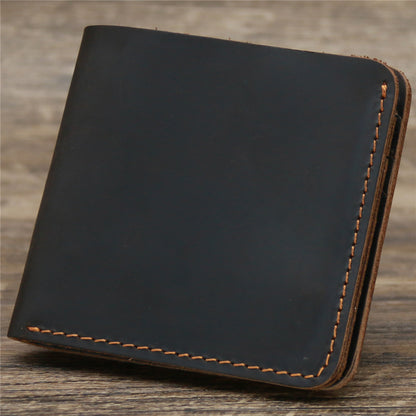 Simple stylish men's wallet handmade from genuine leather